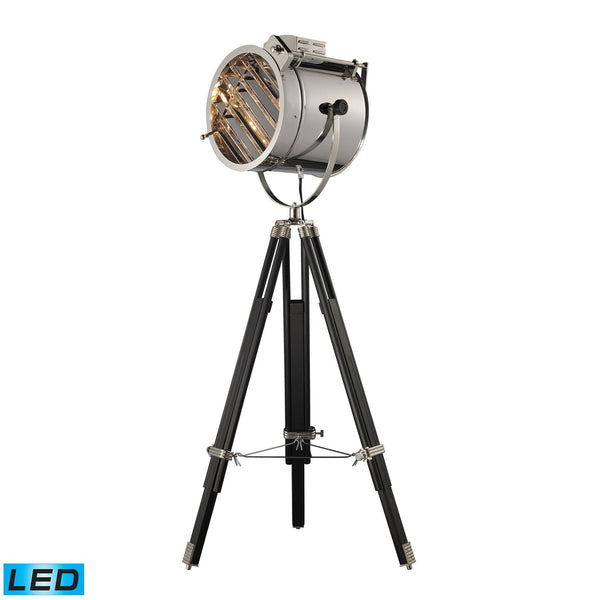 Dimond Lighting Curzon Adjustable Floor Lamp in Chrome and Black | Modishstore | Floor Lamps