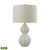 Dimond Lighting Ribbed Gourd Table Lamp in Gloss White Ceramic | Modishstore | Table Lamps