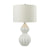 Dimond Lighting Ribbed Gourd Table Lamp in Gloss White Ceramic Table Lamps, Dimond Lighting, - Modish Store