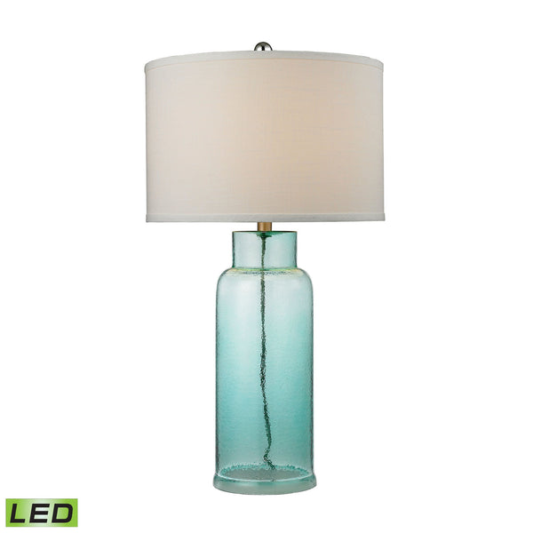 Dimond Lighting Glass Bottle Small Table Lamp in Seafoam Green Table Lamps, Dimond Lighting, - Modish Store