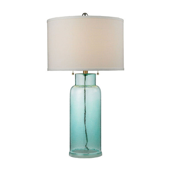 Dimond Lighting Glass Bottle Small Table Lamp in Seafoam Green Table Lamps, Dimond Lighting, - Modish Store