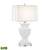 Dimond Lighting Ceramic Table Lamp in Gloss White And Crystal | Modishstore | Table Lamps