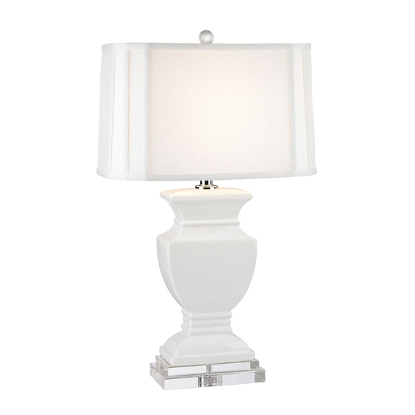 Dimond Lighting Ceramic Table Lamp in Gloss White And Crystal Table Lamps, Dimond Lighting, - Modish Store