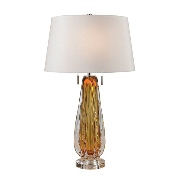 Dimond Lighting Modena Free Blown Glass Table Lamp - Amber/White Table Lamps, Dimond Lighting, - Modish Store