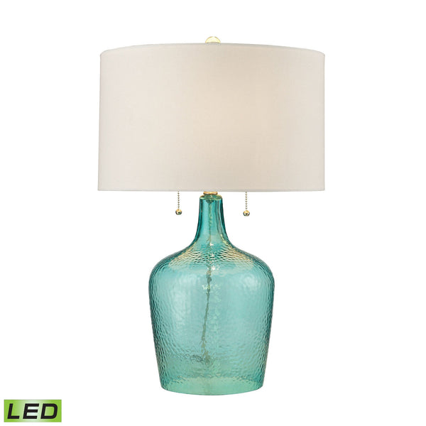 Dimond Lighting Hatteras Hammered Glass Table Lamp in Seabreeze | Modishstore | Table Lamps