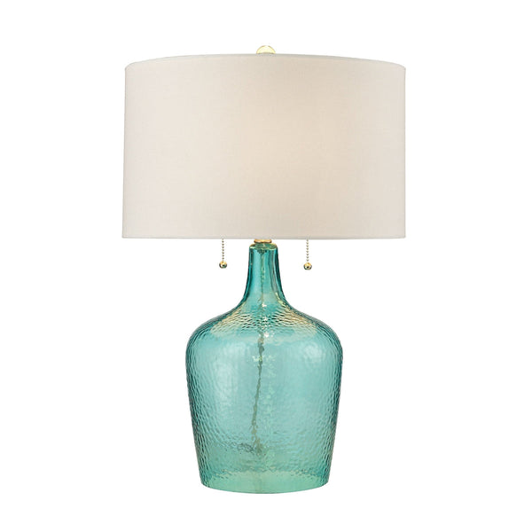 Dimond Lighting Hatteras Hammered Glass Table Lamp in Seabreeze Table Lamps, Dimond Lighting, - Modish Store