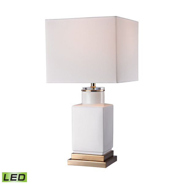 Dimond Lighting Small White Cube Lamp | Modishstore | Table Lamps