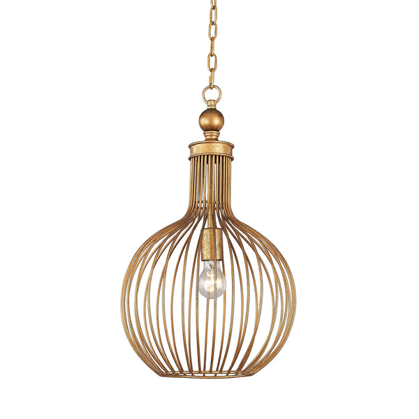 Dimond Lighting Five Cays Pendant In Gold Leaf | Modishstore | Pendant Lamps
