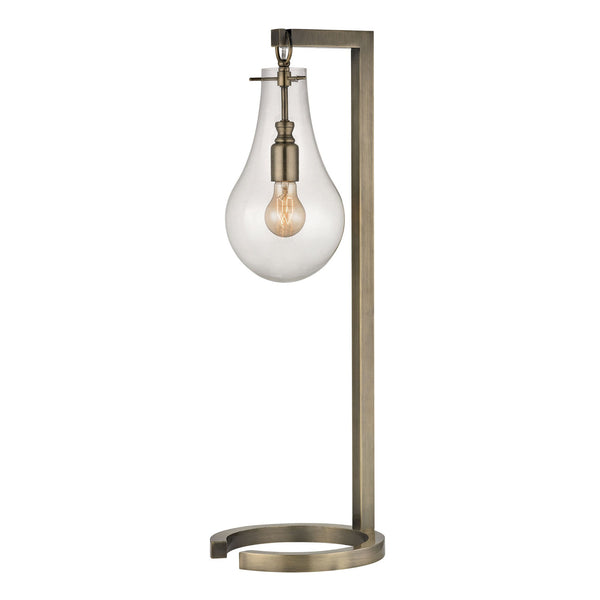 Dimond Lighting Antique Brass Table Lamp With Clear Glass Shade | Modishstore | Table Lamps