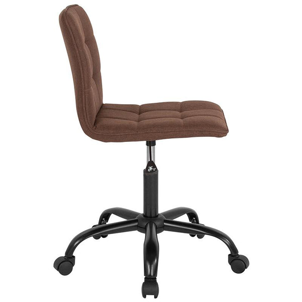 Sorrento Home And Office Task Chair In Brown Fabric By Flash Furniture | Office Chairs | Modishstore - 2