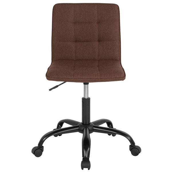 Sorrento Home And Office Task Chair In Brown Fabric By Flash Furniture | Office Chairs | Modishstore - 4