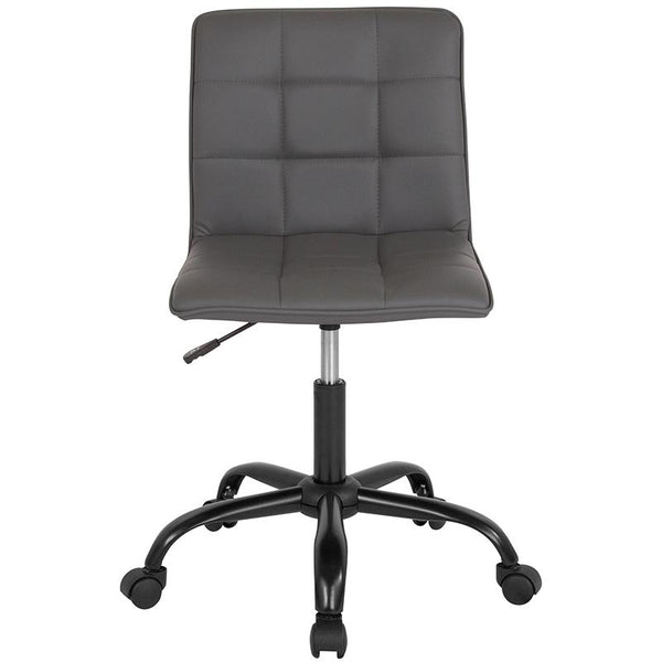 Sorrento Home And Office Task Chair In Gray Leathersoft By Flash Furniture | Office Chairs | Modishstore - 4