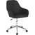 Cortana Home And Office Mid-Back Chair In Black Fabric By Flash Furniture | Office Chairs | Modishstore