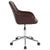 Cortana Home And Office Mid-Back Chair In Brown Leathersoft By Flash Furniture | Office Chairs | Modishstore - 2