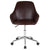 Cortana Home And Office Mid-Back Chair In Brown Leathersoft By Flash Furniture | Office Chairs | Modishstore - 4