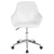 Cortana Home And Office Mid-Back Chair In White Leathersoft By Flash Furniture | Office Chairs | Modishstore - 4