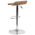 Contemporary Cappuccino Vinyl Adjustable Height Barstool With Quilted Wave Seat And Chrome Base By Flash Furniture | Bar Stools | Modishstore - 3