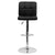 Contemporary Black Quilted Vinyl Adjustable Height Barstool With Chrome Base By Flash Furniture | Bar Stools | Modishstore - 4