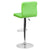 Contemporary Green Quilted Vinyl Adjustable Height Barstool With Chrome Base By Flash Furniture | Bar Stools | Modishstore - 3