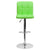 Contemporary Green Quilted Vinyl Adjustable Height Barstool With Chrome Base By Flash Furniture | Bar Stools | Modishstore - 4