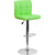 Contemporary Green Quilted Vinyl Adjustable Height Barstool With Chrome Base By Flash Furniture | Bar Stools | Modishstore