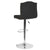 Bellagio Contemporary Adjustable Height Barstool With Accent Nail Trim In Black Fabric By Flash Furniture | Bar Stools | Modishstore - 3