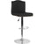 Bellagio Contemporary Adjustable Height Barstool With Accent Nail Trim In Black Fabric By Flash Furniture | Bar Stools | Modishstore
