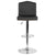 Bellagio Contemporary Adjustable Height Barstool With Accent Nail Trim In Black Leathersoft By Flash Furniture | Bar Stools | Modishstore - 4