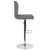 Bellagio Contemporary Adjustable Height Barstool With Accent Nail Trim In Gray Leathersoft By Flash Furniture | Bar Stools | Modishstore - 2