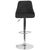 Trieste Contemporary Adjustable Height Barstool In Black Fabric By Flash Furniture | Bar Stools | Modishstore - 4