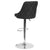 Trieste Contemporary Adjustable Height Barstool In Black Leathersoft By Flash Furniture | Bar Stools | Modishstore - 3