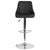 Trieste Contemporary Adjustable Height Barstool In Black Leathersoft By Flash Furniture | Bar Stools | Modishstore - 4