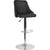 Trieste Contemporary Adjustable Height Barstool In Black Leathersoft By Flash Furniture | Bar Stools | Modishstore
