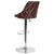 Trieste Contemporary Adjustable Height Barstool In Brown Leathersoft By Flash Furniture | Bar Stools | Modishstore - 3