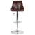 Trieste Contemporary Adjustable Height Barstool In Brown Leathersoft By Flash Furniture | Bar Stools | Modishstore - 4