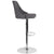 Trieste Contemporary Adjustable Height Barstool In Dark Gray Fabric By Flash Furniture | Bar Stools | Modishstore - 2