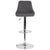 Trieste Contemporary Adjustable Height Barstool In Dark Gray Fabric By Flash Furniture | Bar Stools | Modishstore - 4