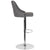 Trieste Contemporary Adjustable Height Barstool In Gray Leathersoft By Flash Furniture | Bar Stools | Modishstore - 2