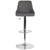 Trieste Contemporary Adjustable Height Barstool In Gray Leathersoft By Flash Furniture | Bar Stools | Modishstore - 4