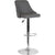Trieste Contemporary Adjustable Height Barstool In Gray Leathersoft By Flash Furniture | Bar Stools | Modishstore