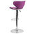 Contemporary Cozy Mid-Back Purple Vinyl Adjustable Height Barstool With Chrome Base By Flash Furniture | Bar Stools | Modishstore - 3