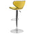 Contemporary Cozy Mid-Back Yellow Vinyl Adjustable Height Barstool With Chrome Base By Flash Furniture | Bar Stools | Modishstore - 3