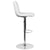 Contemporary White Vinyl Adjustable Height Barstool With Embellished Stitch Design And Chrome Base By Flash Furniture | Bar Stools | Modishstore - 2