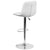 Contemporary White Vinyl Adjustable Height Barstool With Embellished Stitch Design And Chrome Base By Flash Furniture | Bar Stools | Modishstore - 3