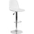 Contemporary White Vinyl Adjustable Height Barstool With Embellished Stitch Design And Chrome Base By Flash Furniture | Bar Stools | Modishstore