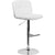 Contemporary White Vinyl Adjustable Height Barstool With Square Tufted Back And Chrome Base By Flash Furniture | Bar Stools | Modishstore