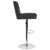 Ravello Contemporary Adjustable Height Barstool With Accent Nail Trim In Black Fabric By Flash Furniture | Bar Stools | Modishstore - 2