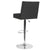 Ravello Contemporary Adjustable Height Barstool With Accent Nail Trim In Black Fabric By Flash Furniture | Bar Stools | Modishstore - 3