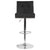 Ravello Contemporary Adjustable Height Barstool With Accent Nail Trim In Black Fabric By Flash Furniture | Bar Stools | Modishstore - 4