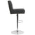 Ravello Contemporary Adjustable Height Barstool With Accent Nail Trim In Black Leathersoft By Flash Furniture | Bar Stools | Modishstore - 2